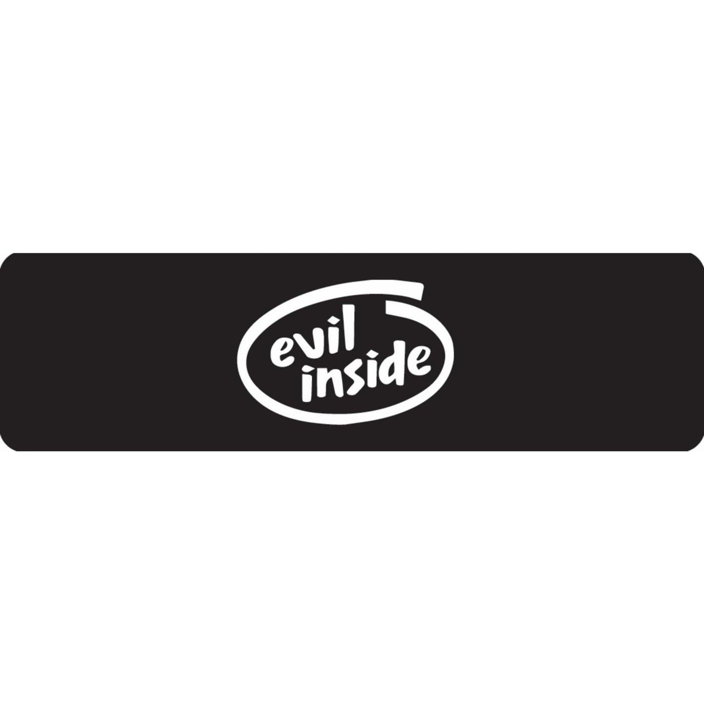 Evil inside vinyl motorcycle helmet sticker - biker decal