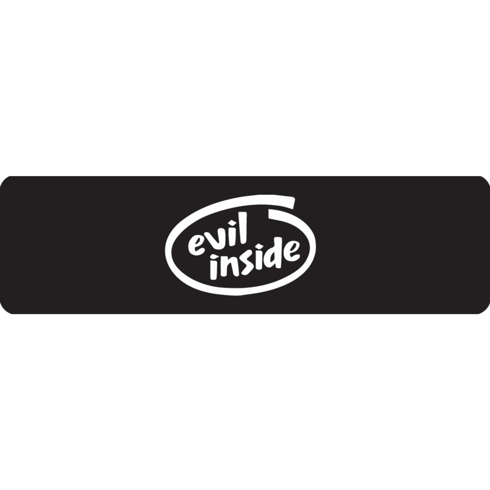 Evil inside vinyl motorcycle helmet sticker - biker decal