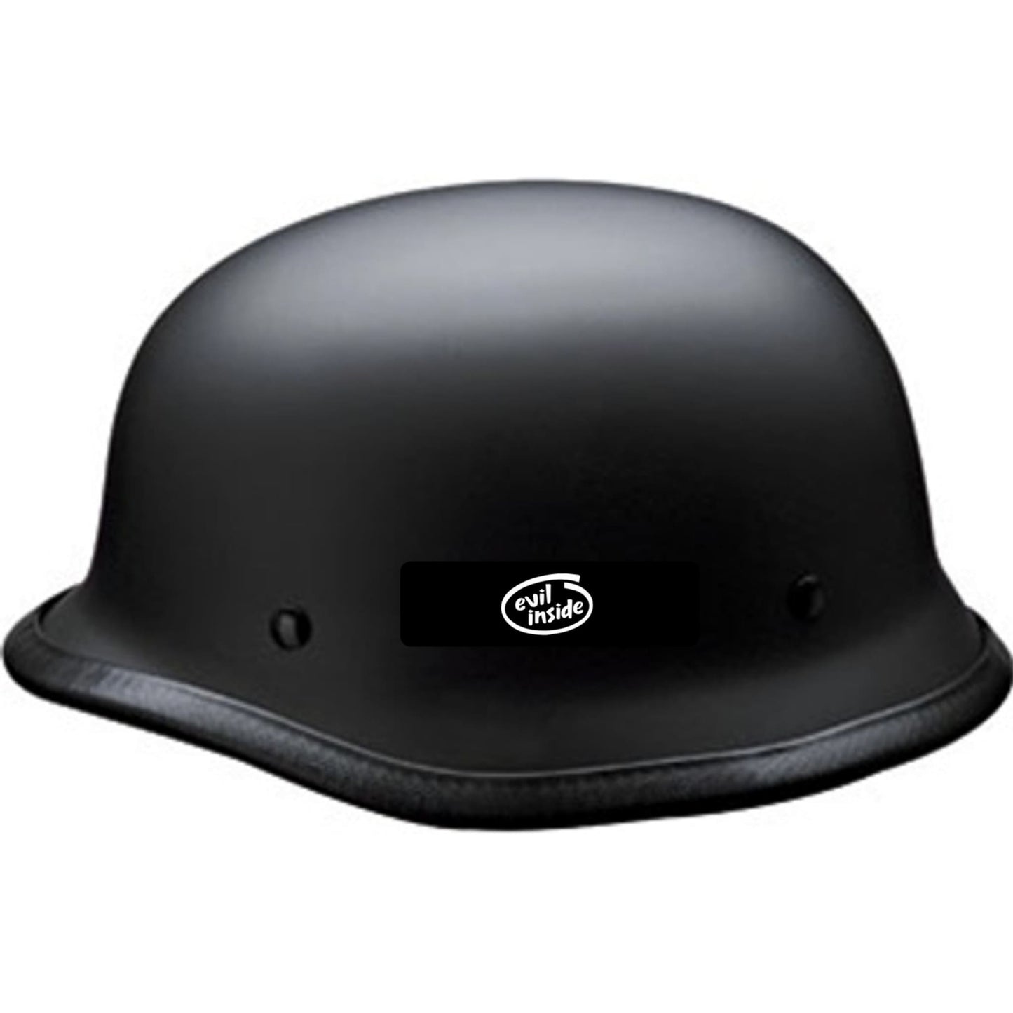 Evil inside vinyl motorcycle helmet sticker on a helmet - biker decal