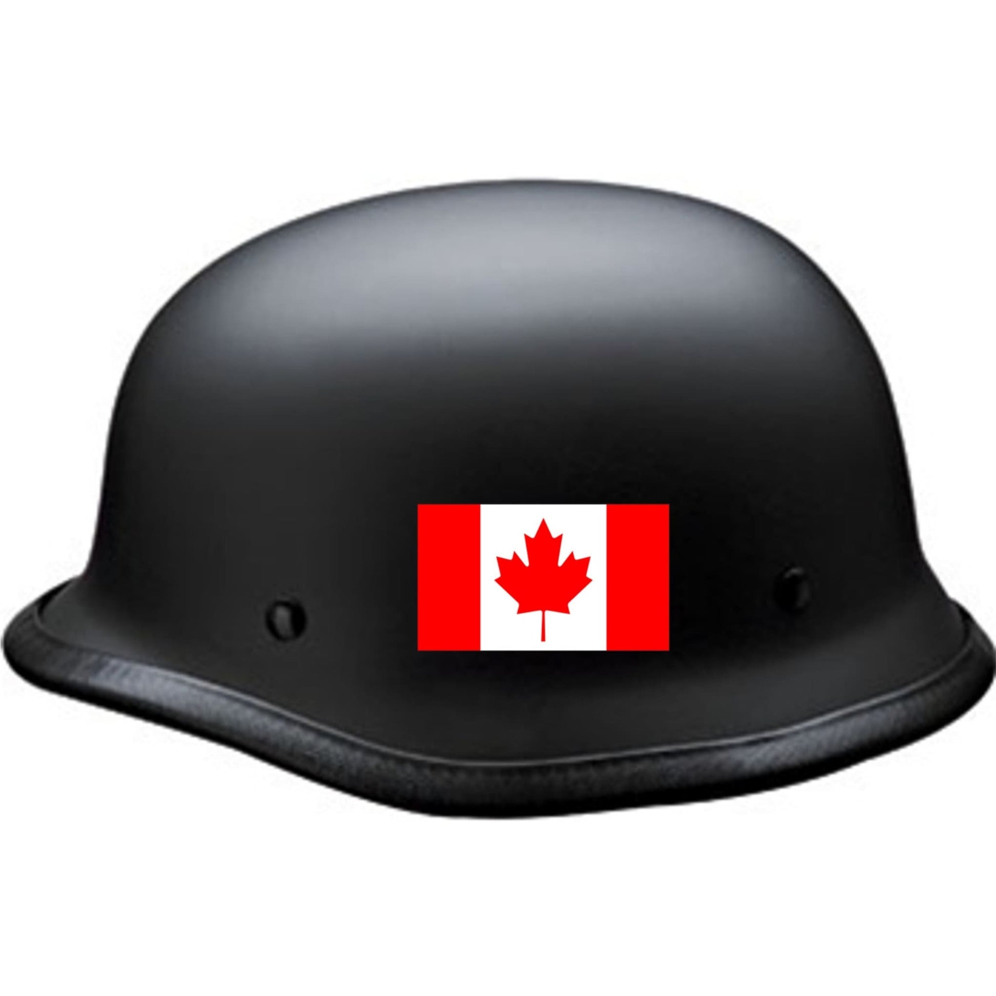 Canadian flag vinyl motorcycle helmet sticker on a helmet - patriotic biker decal