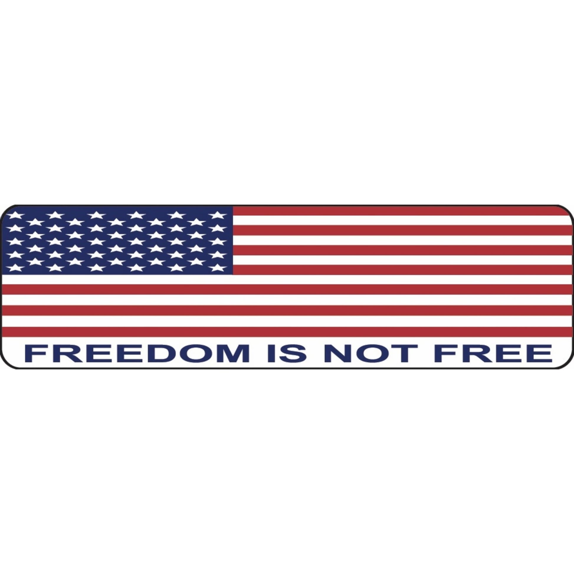American flag freedom is not free vinyl motorcycle helmet sticker - patriotic biker decal
