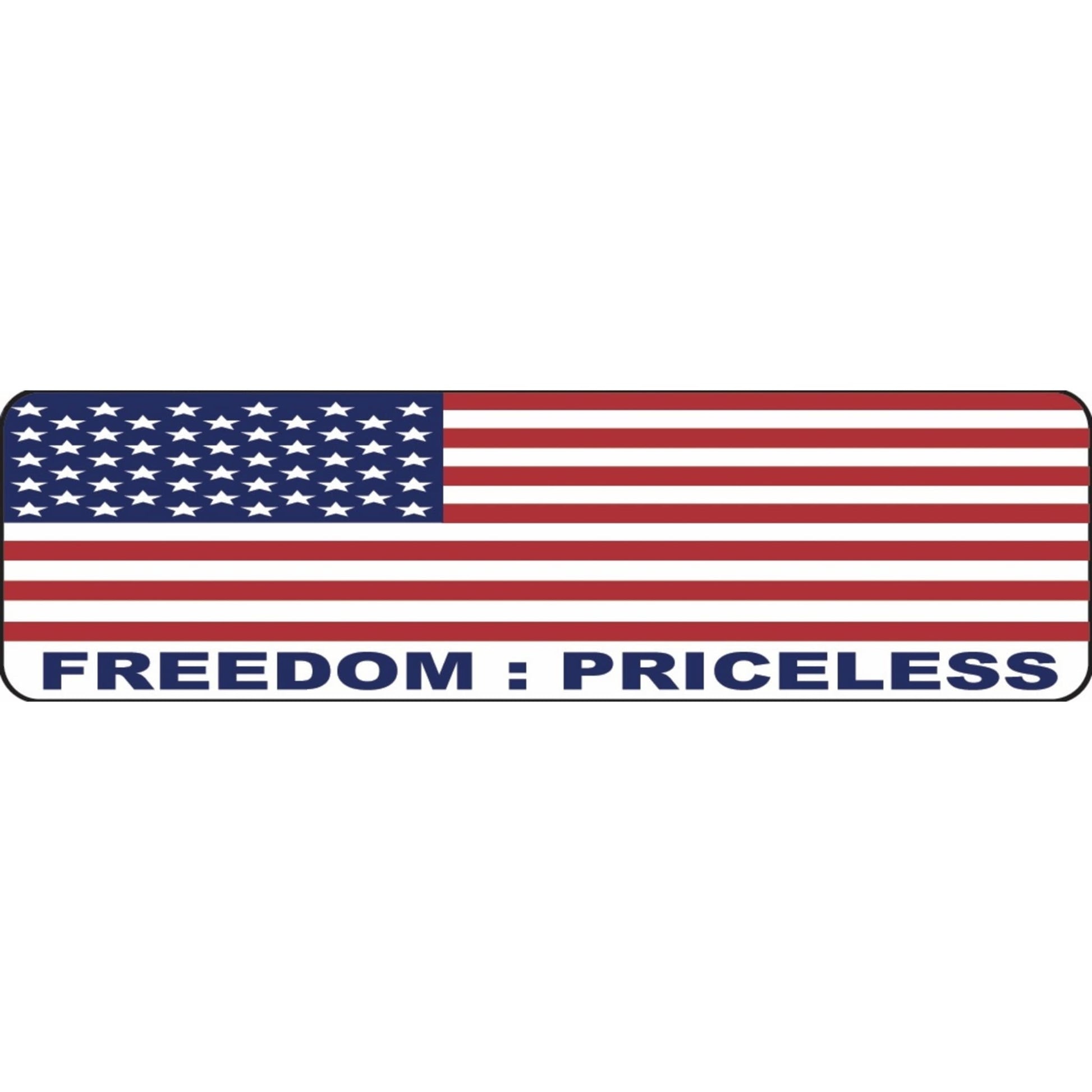 American flag freedom priceless vinyl motorcycle helmet sticker - patriotic biker decal