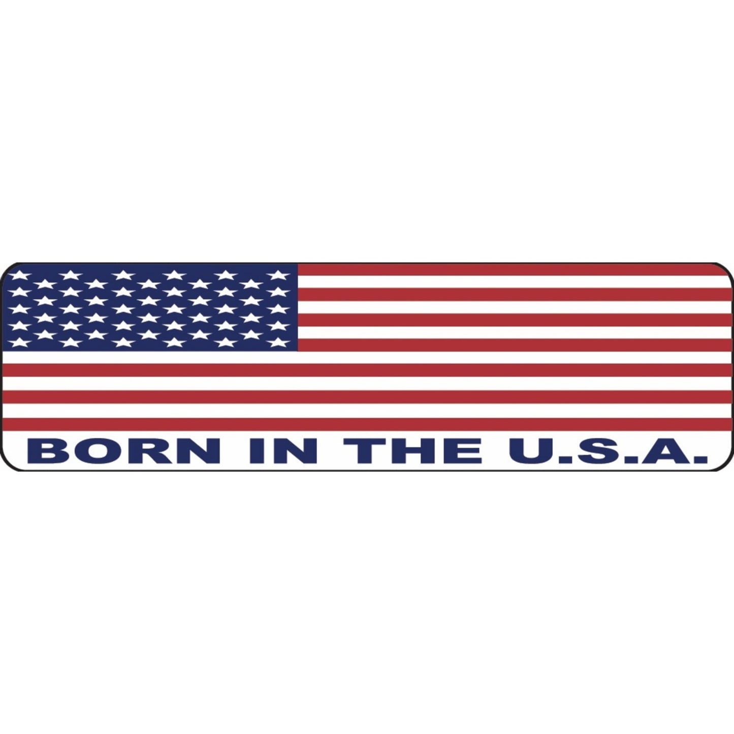 American flag born in the U.S.A. vinyl motorcycle helmet sticker - patriotic biker decal