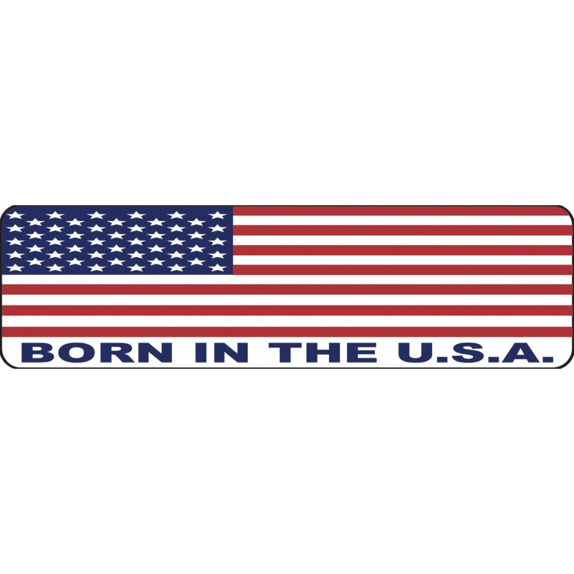 American flag born in the U.S.A. vinyl motorcycle helmet sticker - patriotic biker decal