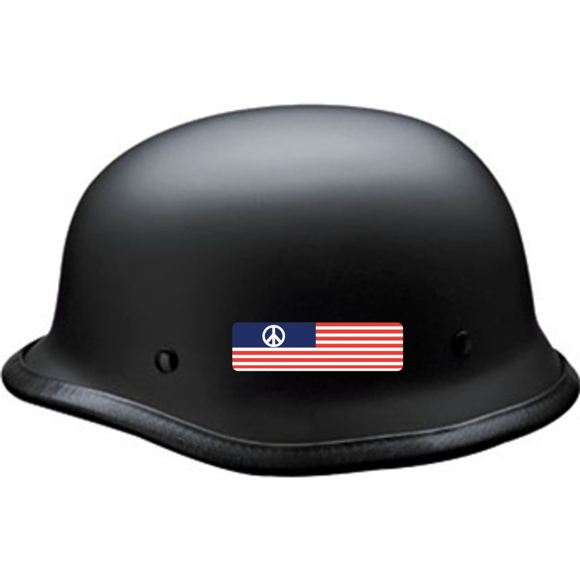 American flag peace flag vinyl motorcycle helmet sticker on a helmet - patriotic biker decal