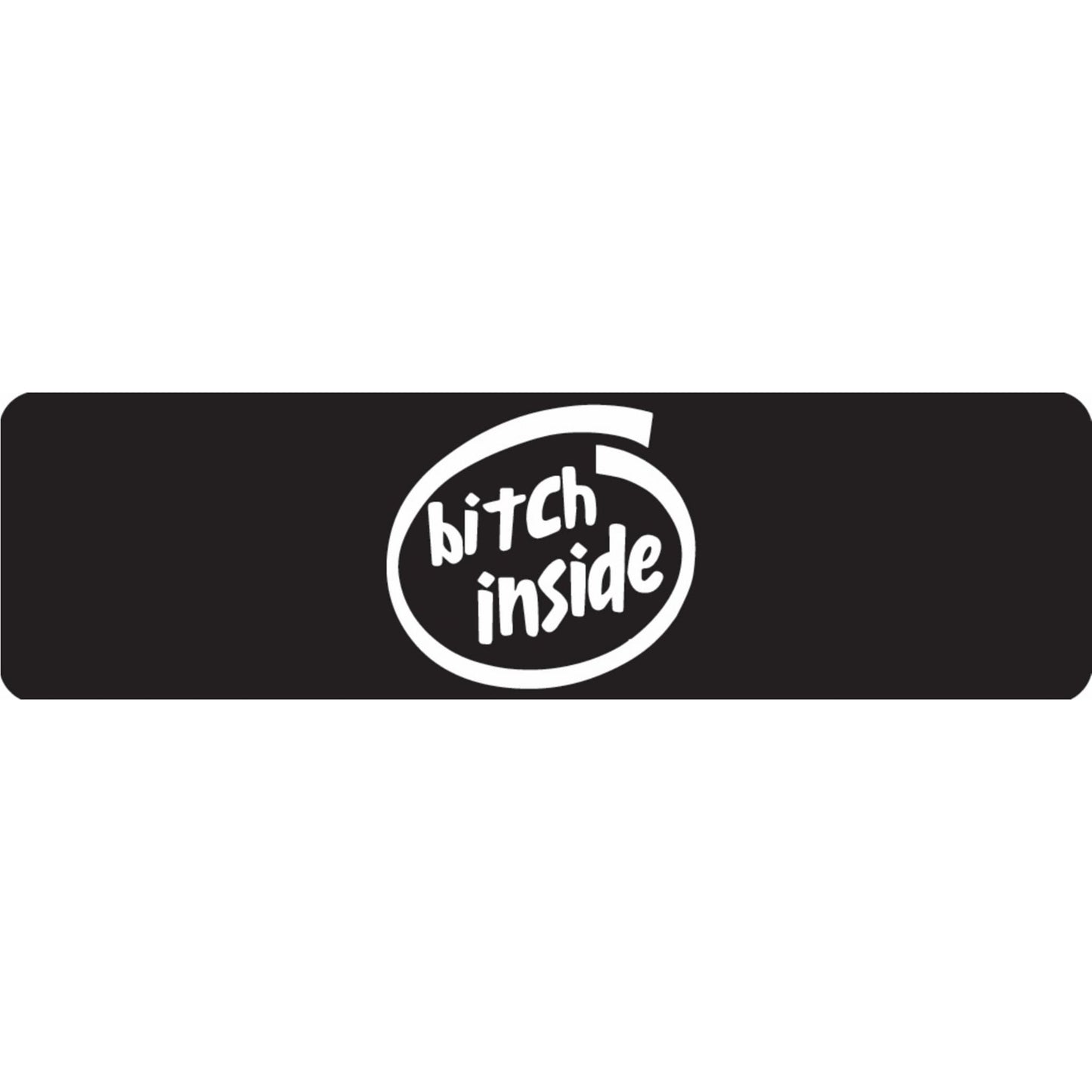 Bitch inside vinyl motorcycle helmet sticker - bold biker decal