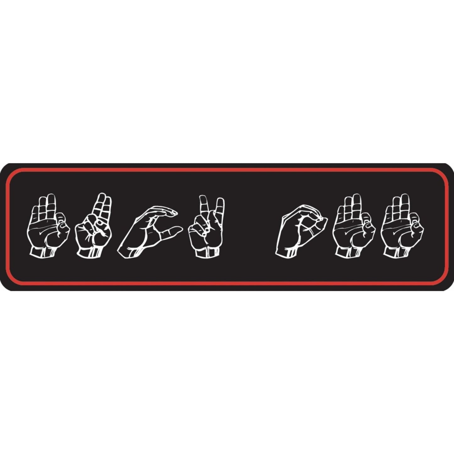 Fuck off sign language vinyl motorcycle helmet sticker - funny biker decal