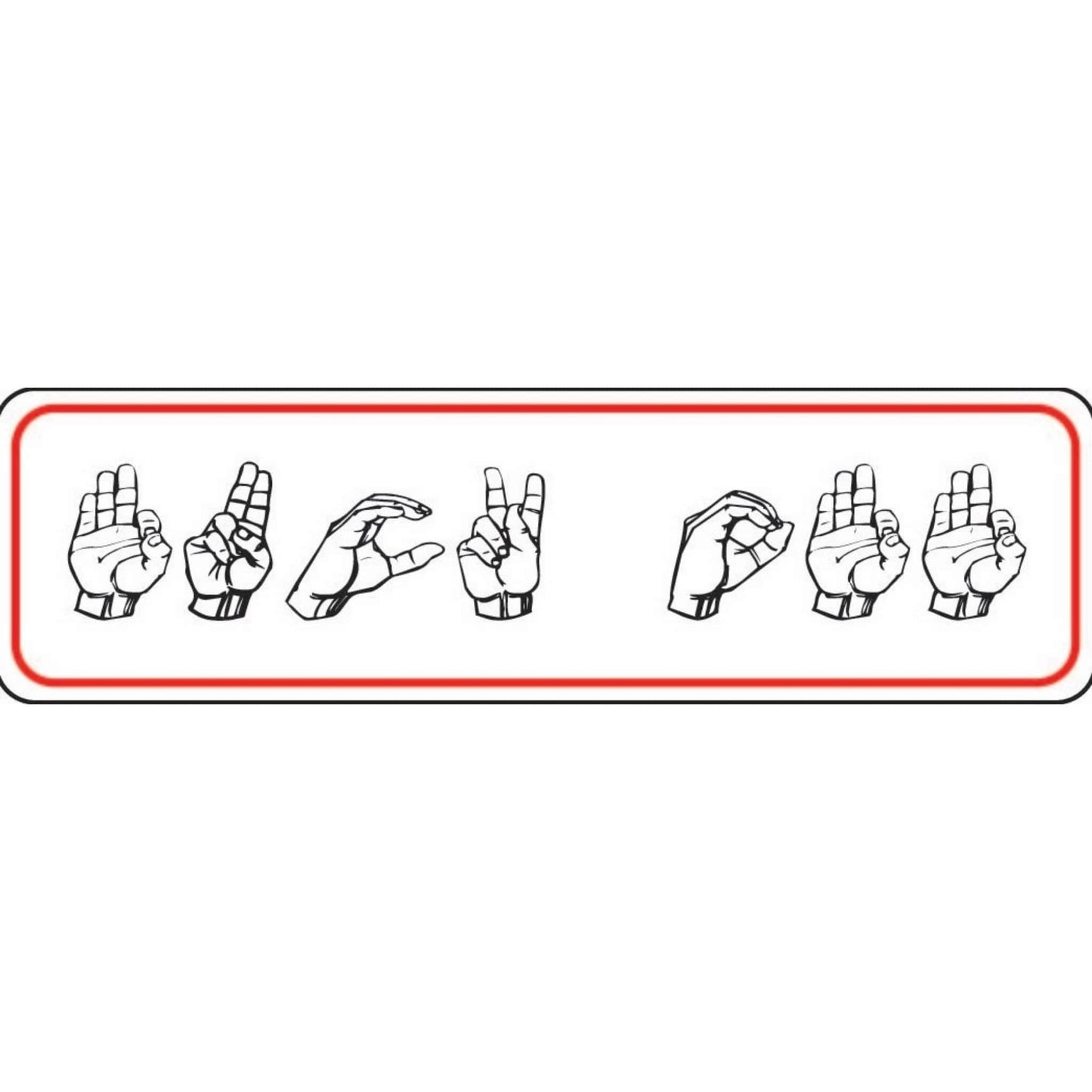 Fuck off sign language vinyl motorcycle helmet stickers - funny biker decal