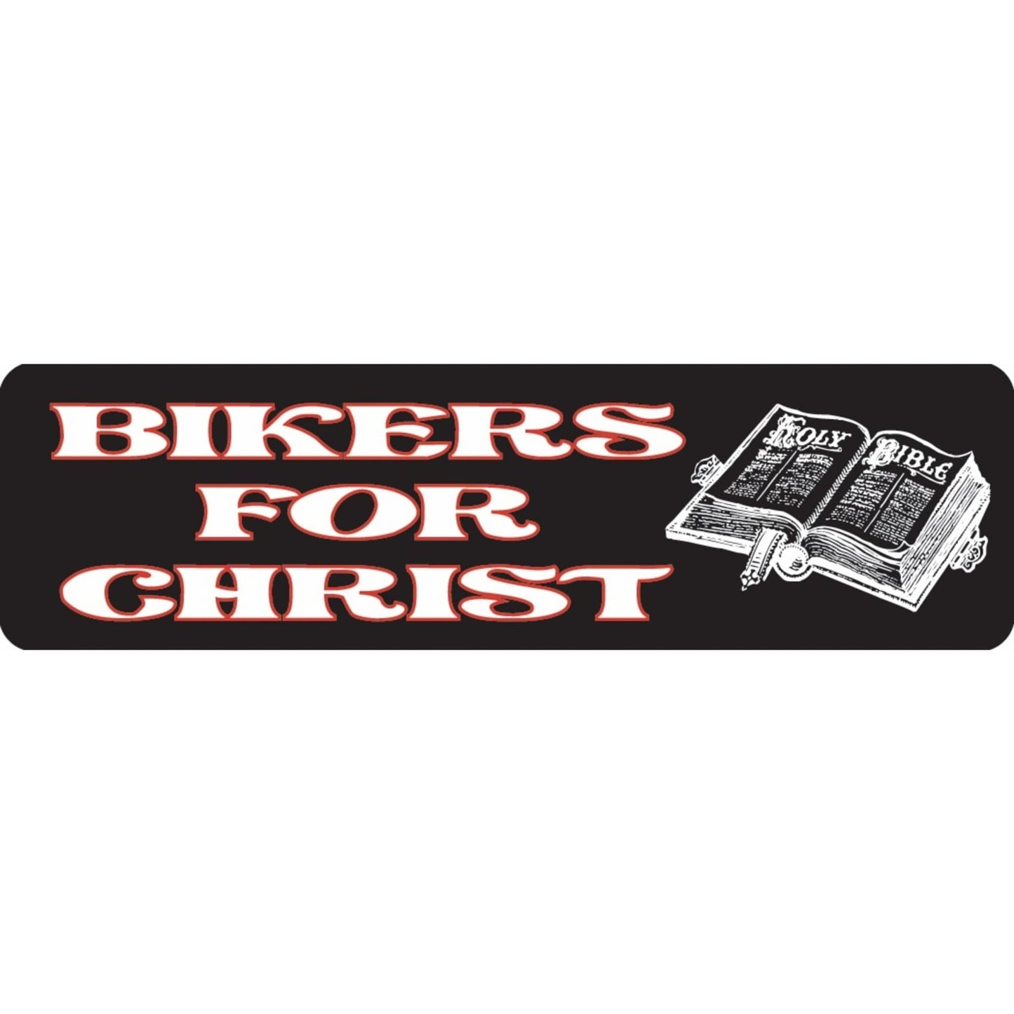 Bikers for Christ vinyl motorcycle helmet sticker - religious biker decal