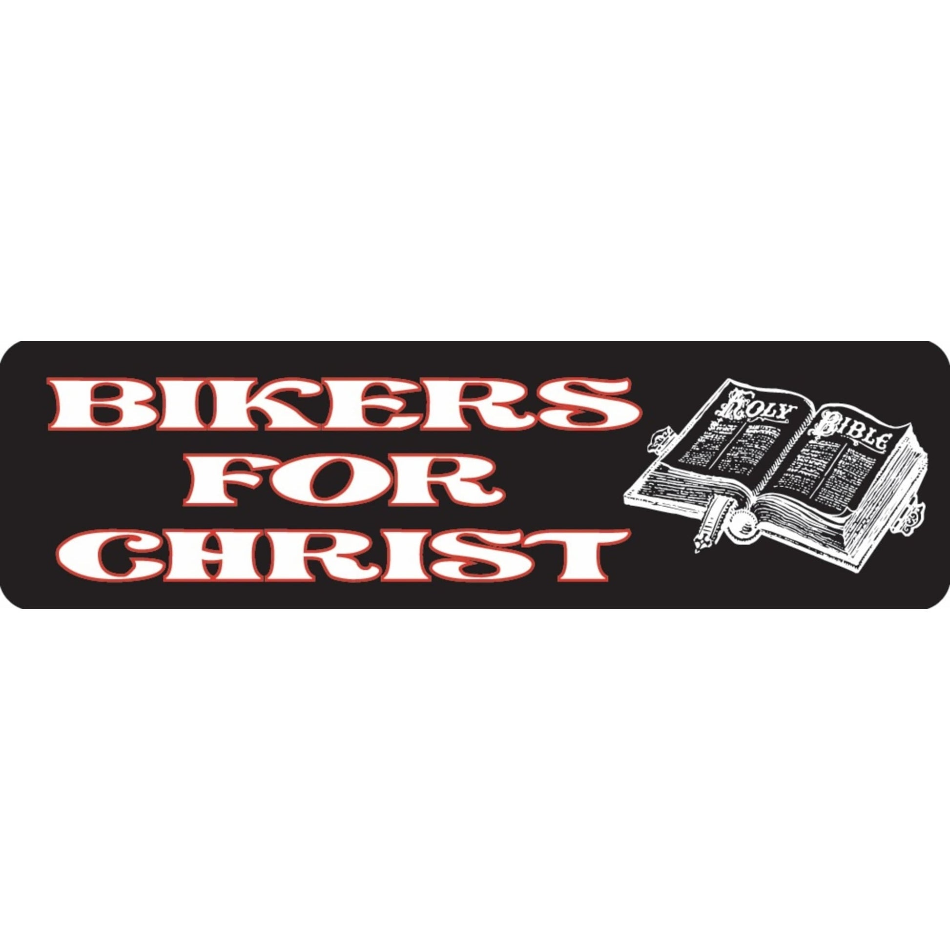 Bikers for Christ vinyl motorcycle helmet sticker - religious biker decal