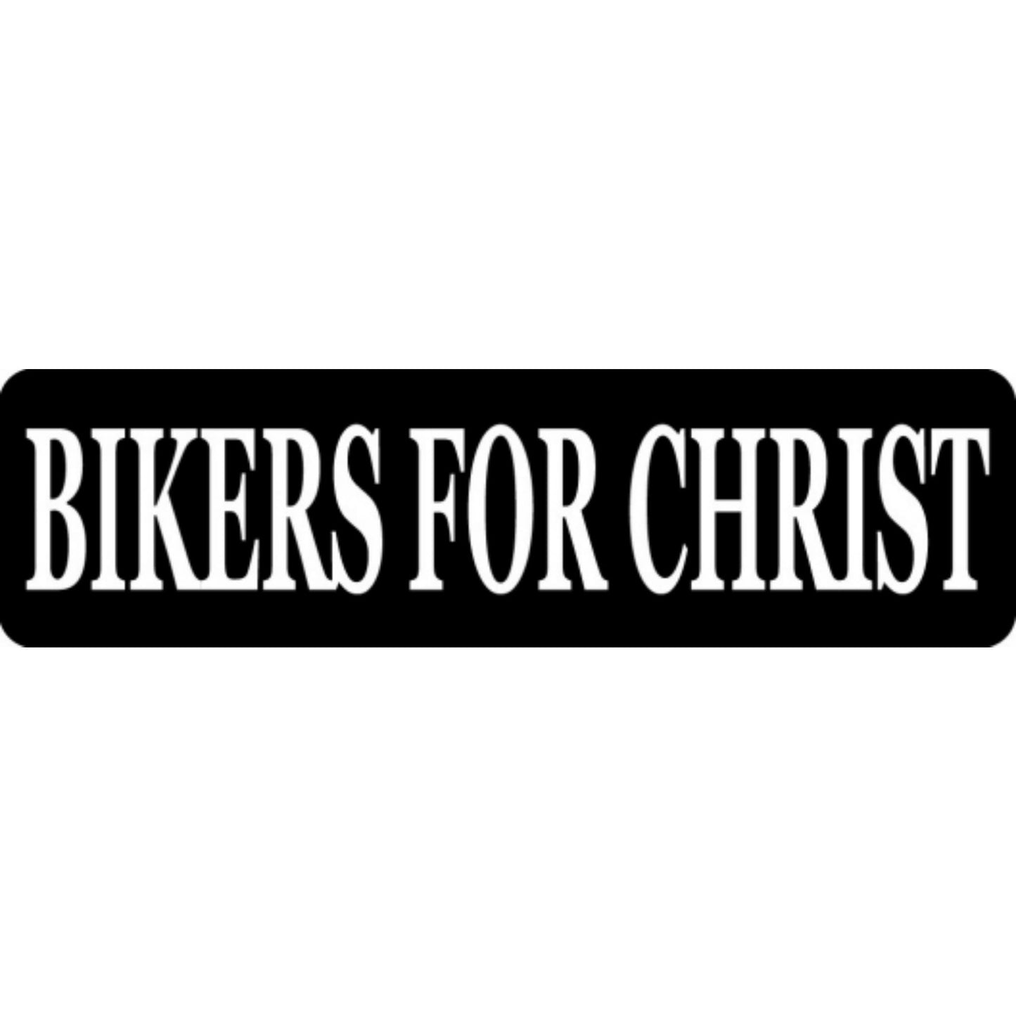 Bikers for Christ vinyl motorcycle helmet stickers - religious biker decal
