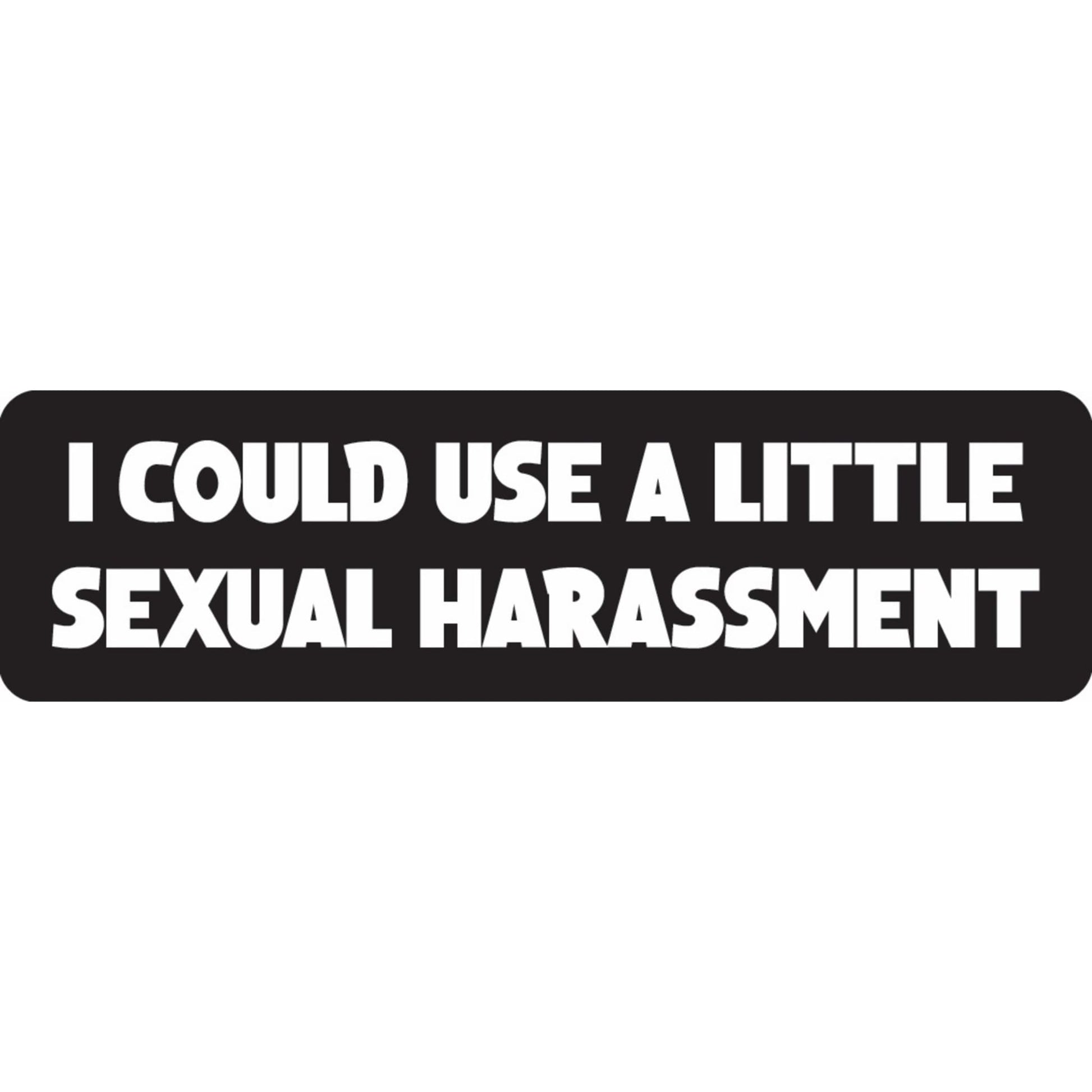 I could use a little sexual harassment vinyl motorcycle helmet sticker - funny biker decal