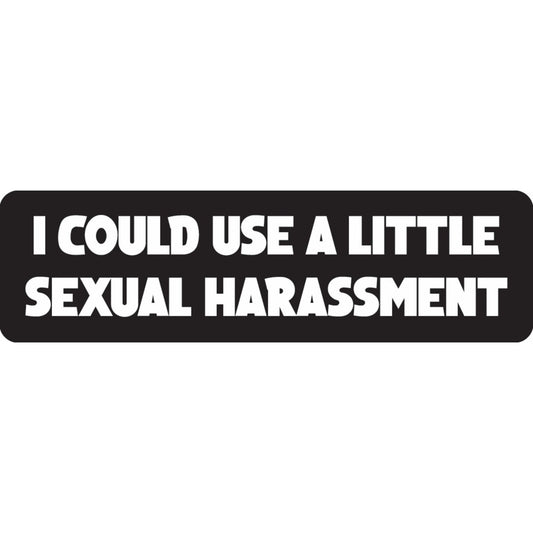 I could use a little sexual harassment vinyl motorcycle helmet sticker - funny biker decal