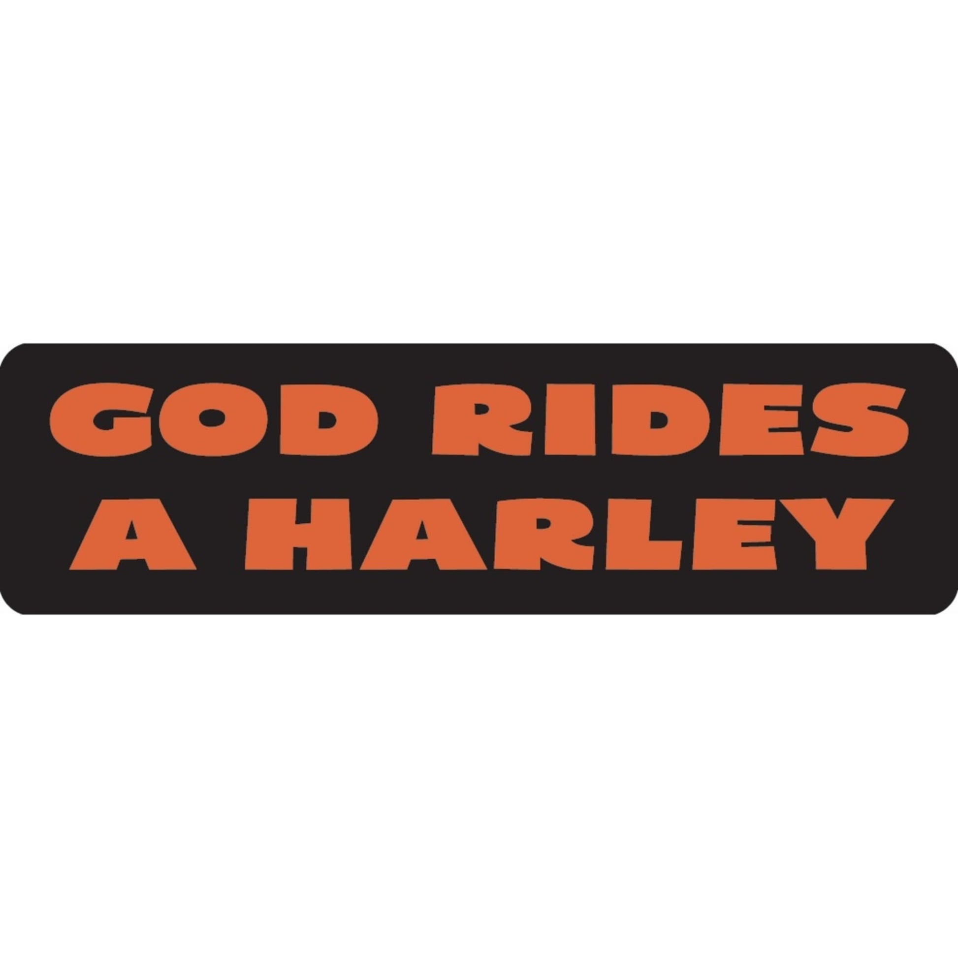 God rides a Harley vinyl motorcycle helmet sticker - religious biker decal
