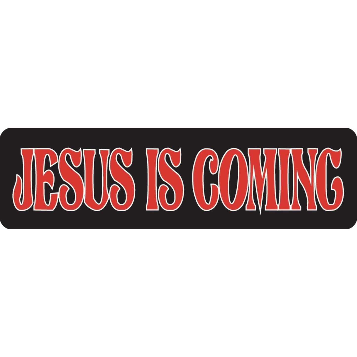 Jesus is coming vinyl motorcycle helmet sticker - religious biker decal