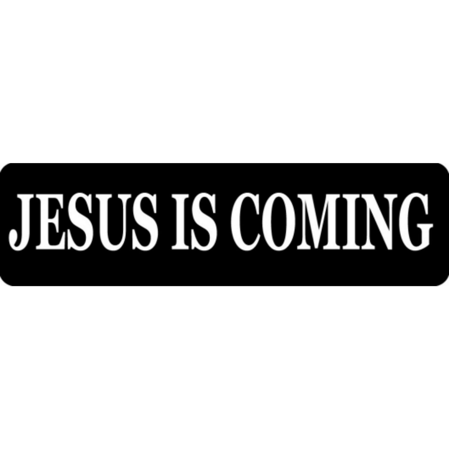 Jesus is coming vinyl motorcycle helmet stickers - religious biker decal