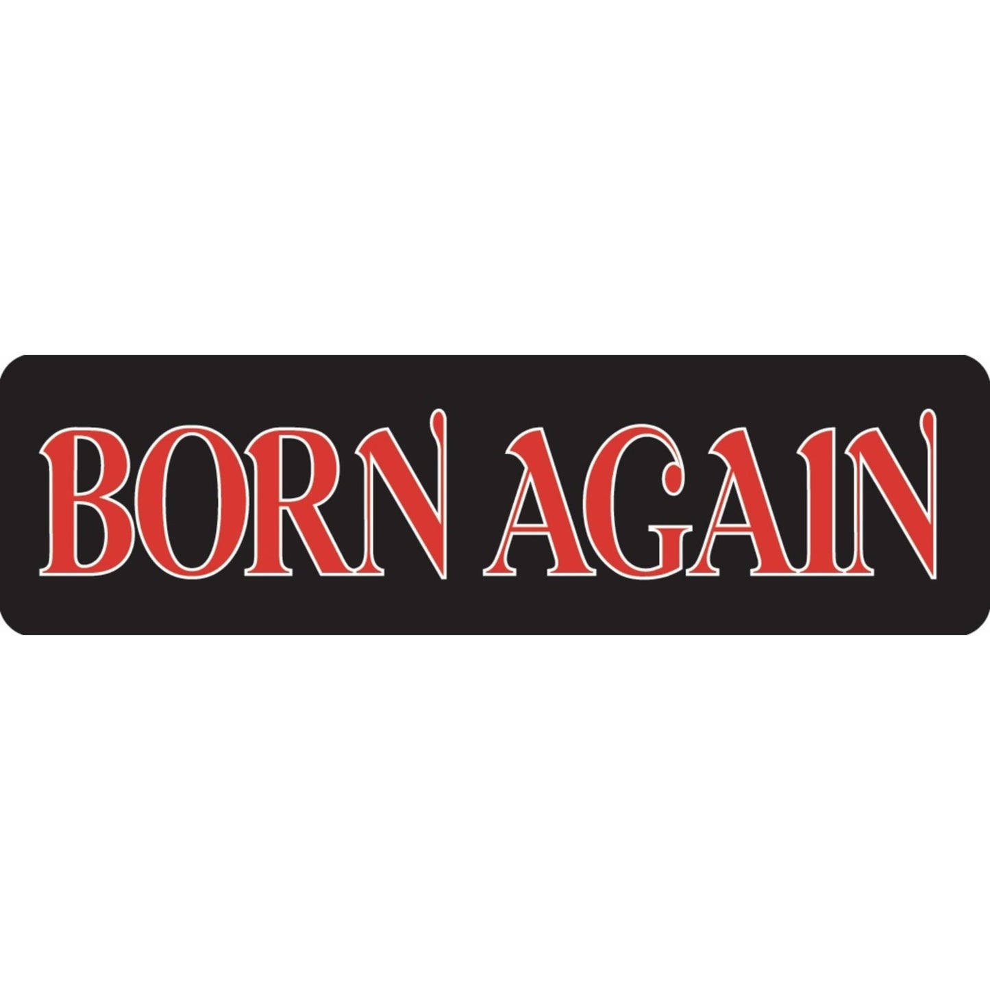 Born again vinyl motorcycle helmet sticker - religious biker decal