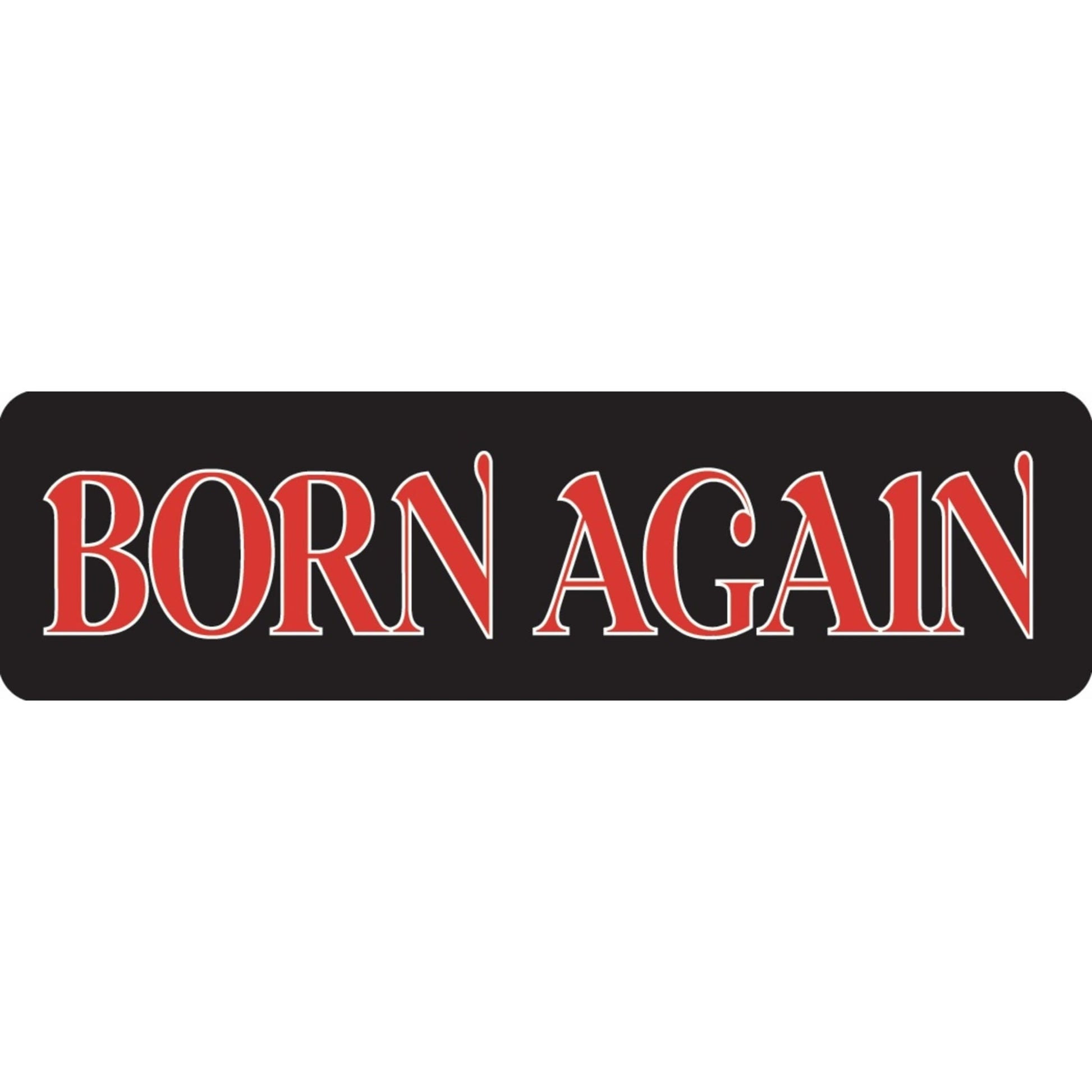 Born again vinyl motorcycle helmet sticker - religious biker decal