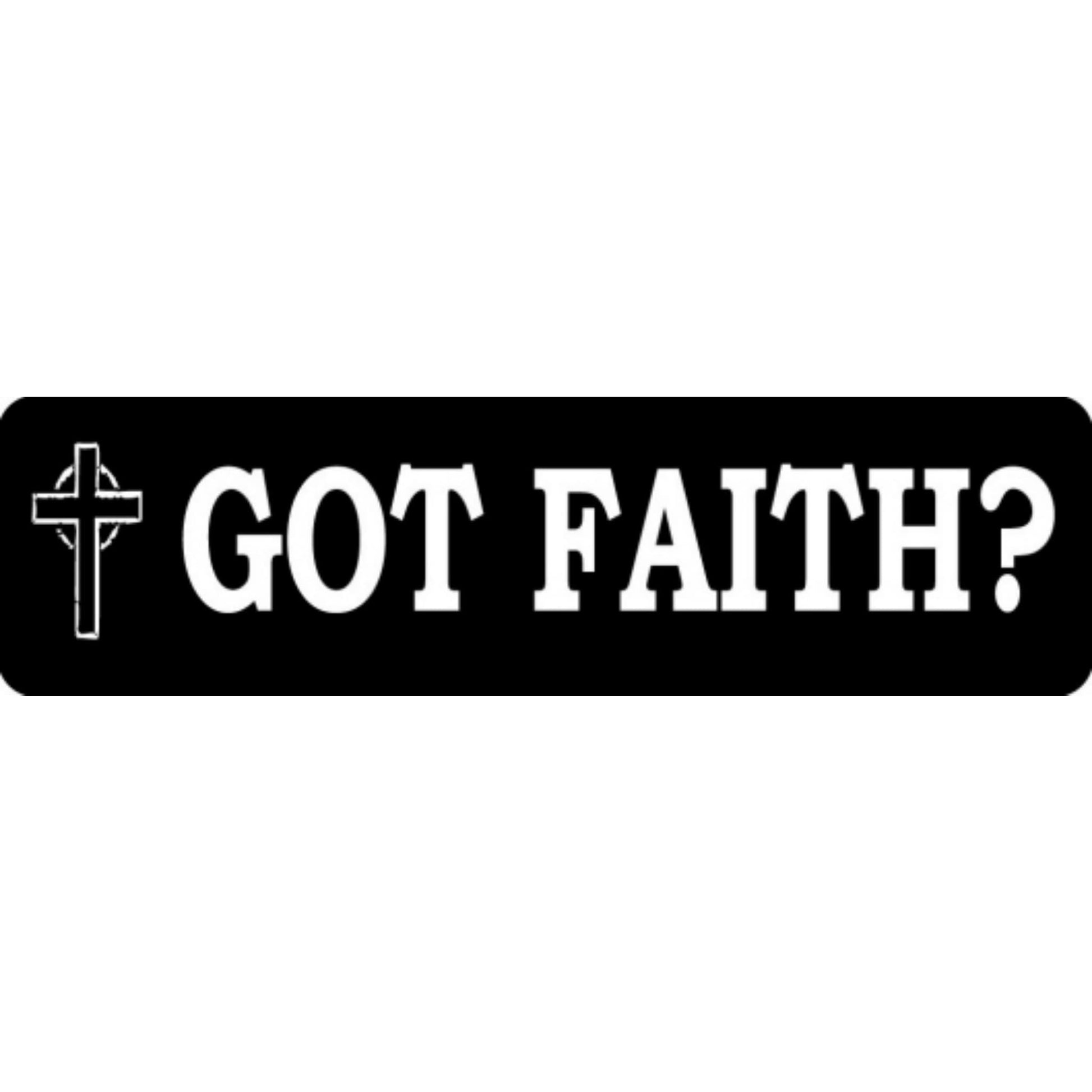 Got faith vinyl motorcycle helmet stickers - religious biker decal