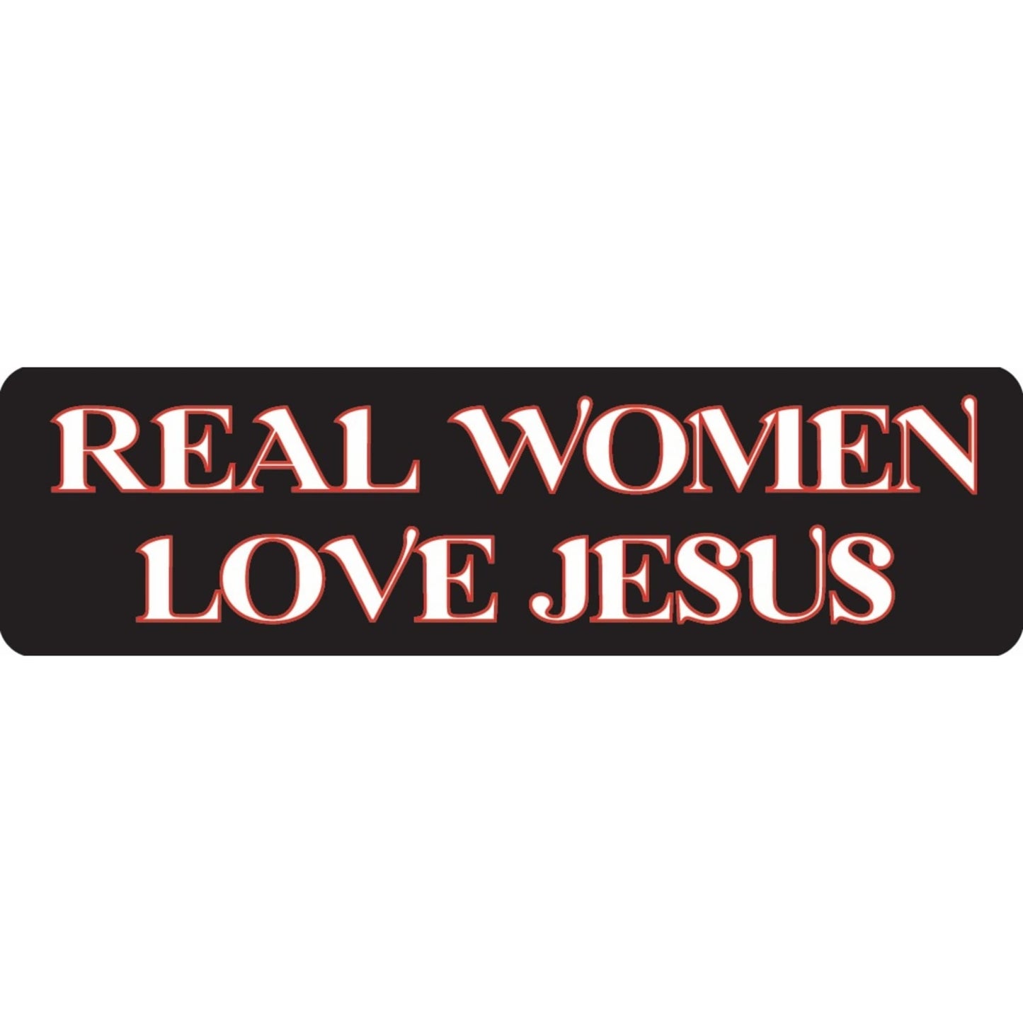 Real women love Jesus vinyl motorcycle helmet sticker - religious biker decal
