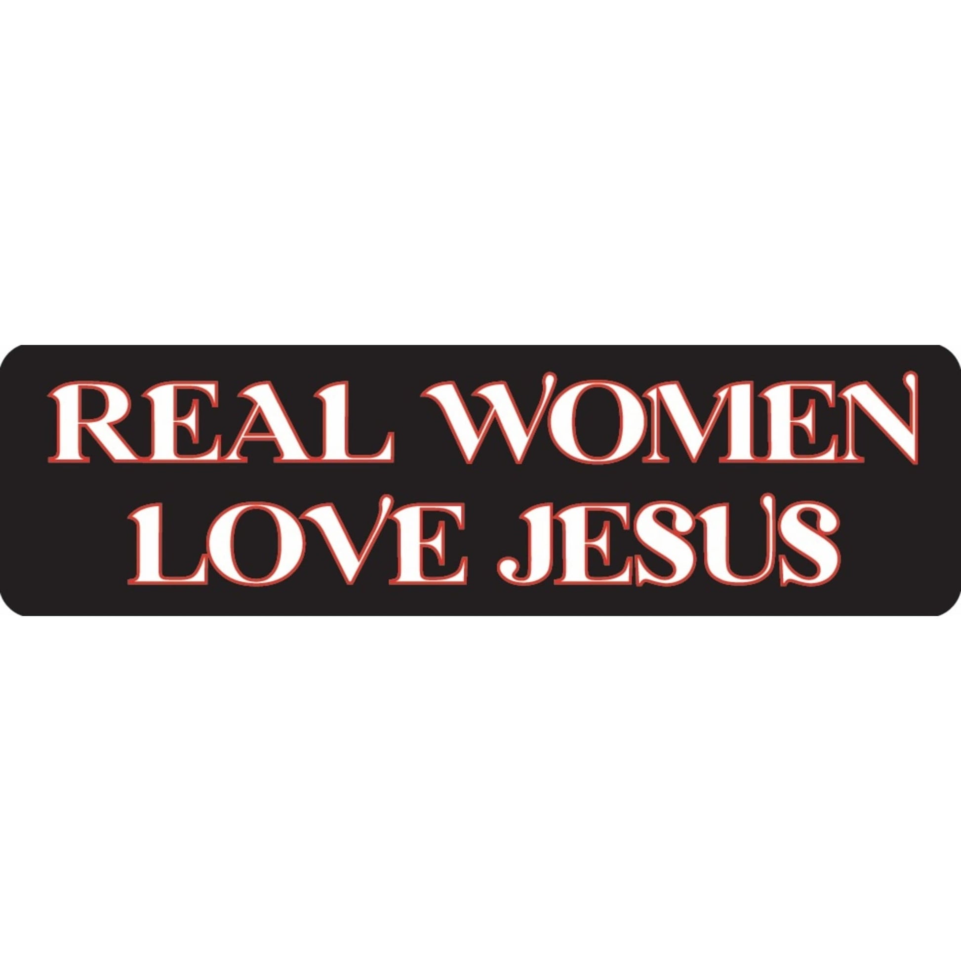 Real women love Jesus vinyl motorcycle helmet sticker - religious biker decal