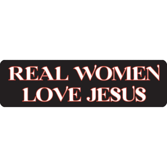 Real women love Jesus vinyl motorcycle helmet sticker - religious biker decal