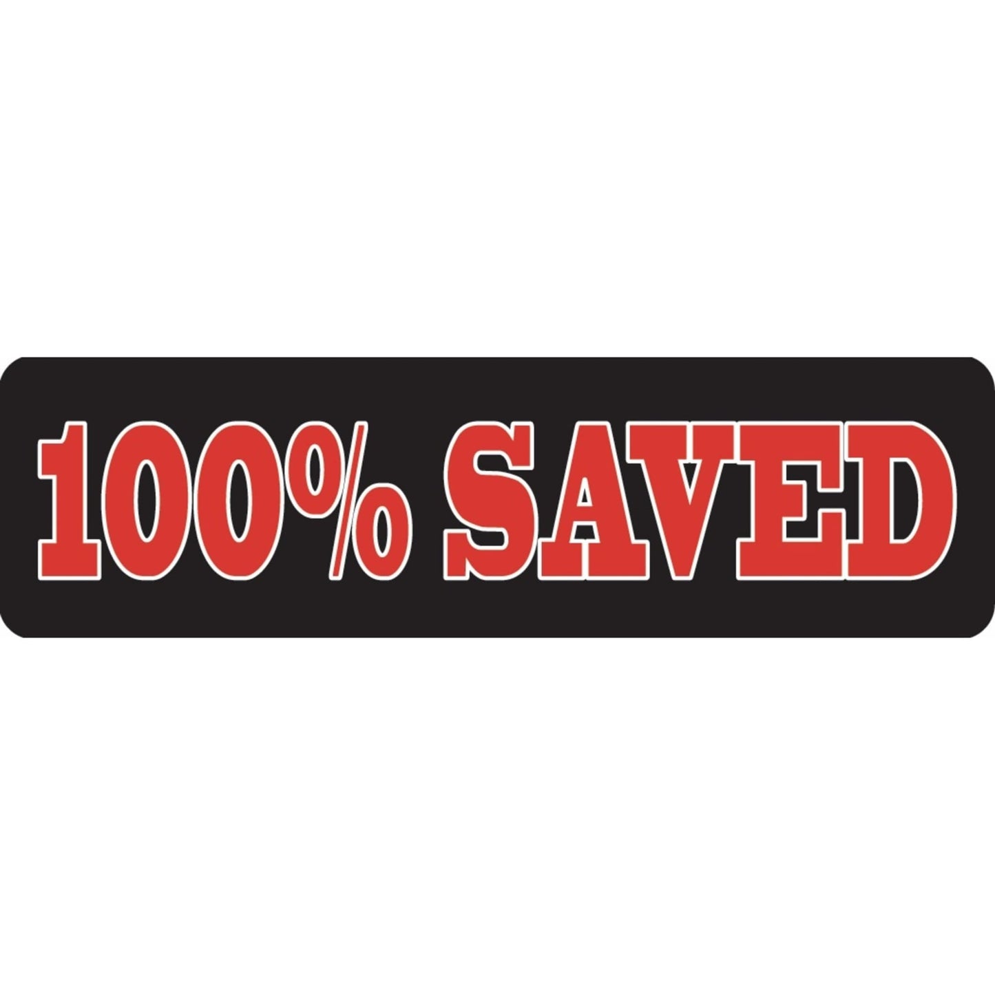 100 percent saved vinyl motorcycle helmet sticker - religious biker decal