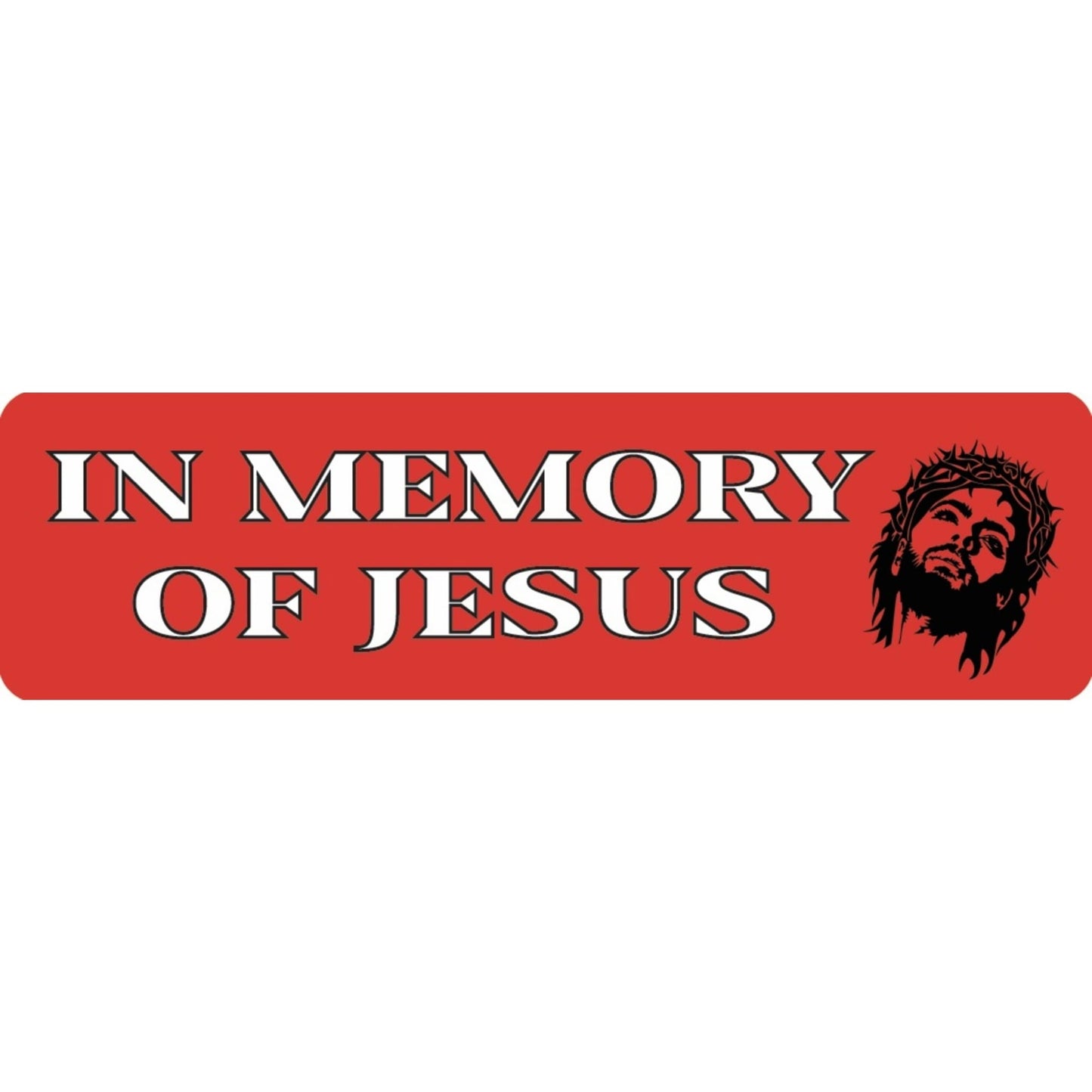 In memory of Jesus vinyl motorcycle helmet sticker - religious biker decal