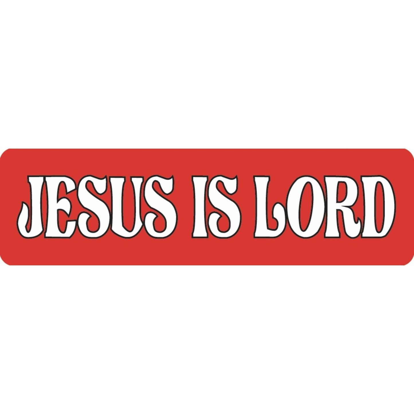 Jesus is Lord vinyl motorcycle helmet sticker - religious biker decal
