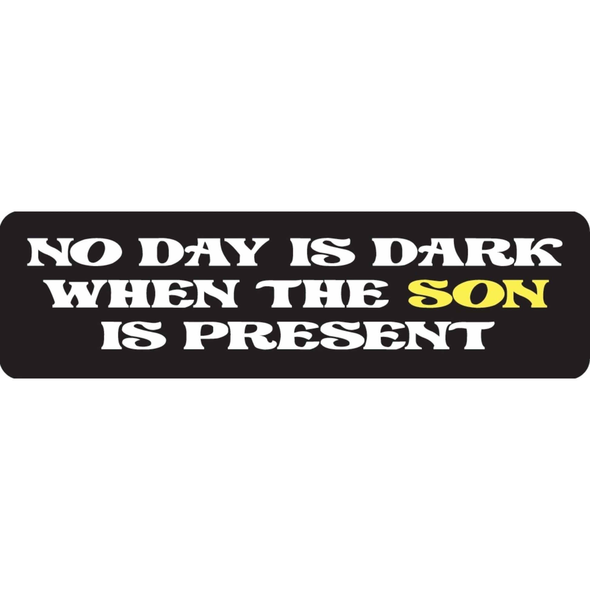 No day is dark when the son is present vinyl motorcycle helmet sticker - religious biker decal