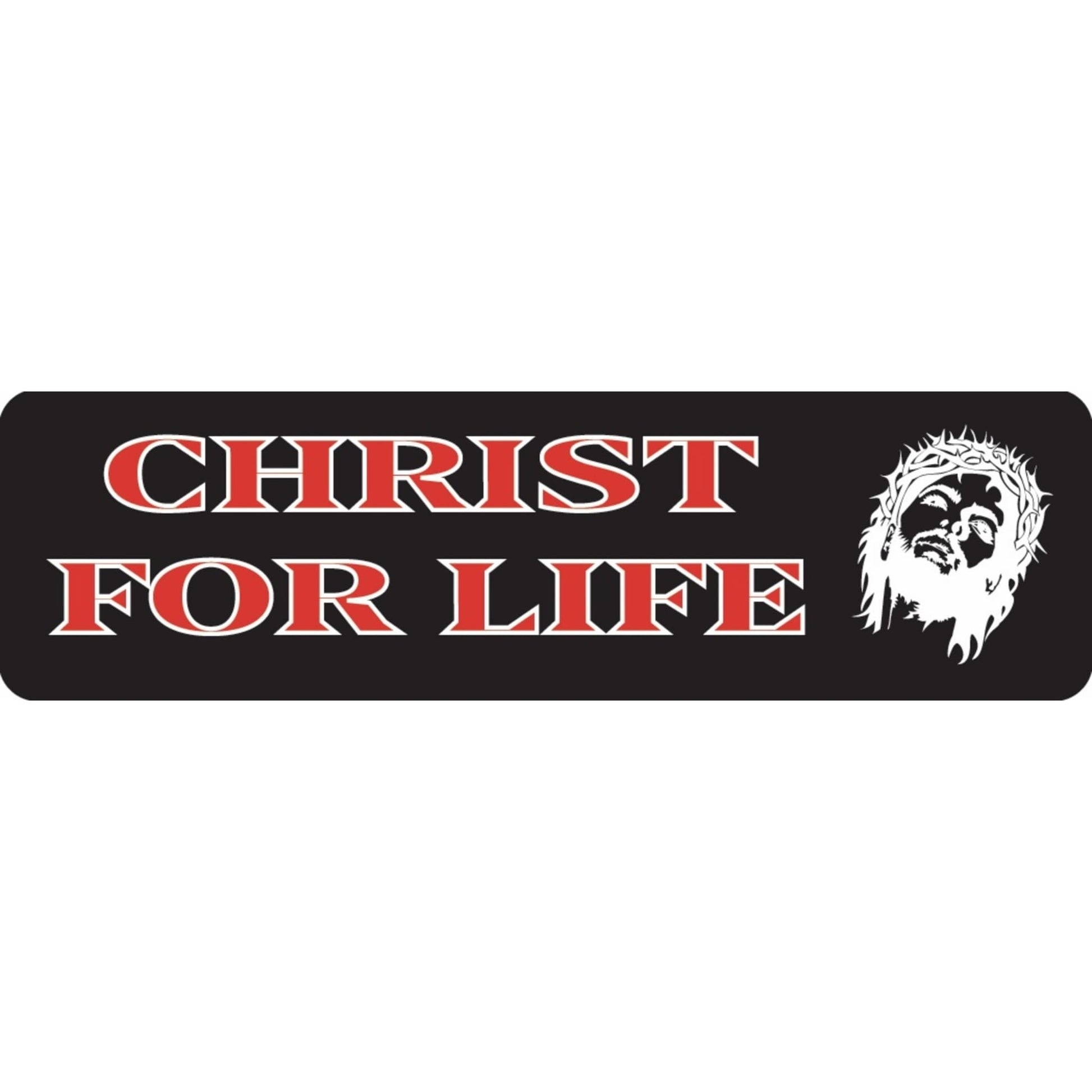 Christ for life vinyl motorcycle helmet sticker - religious biker decal