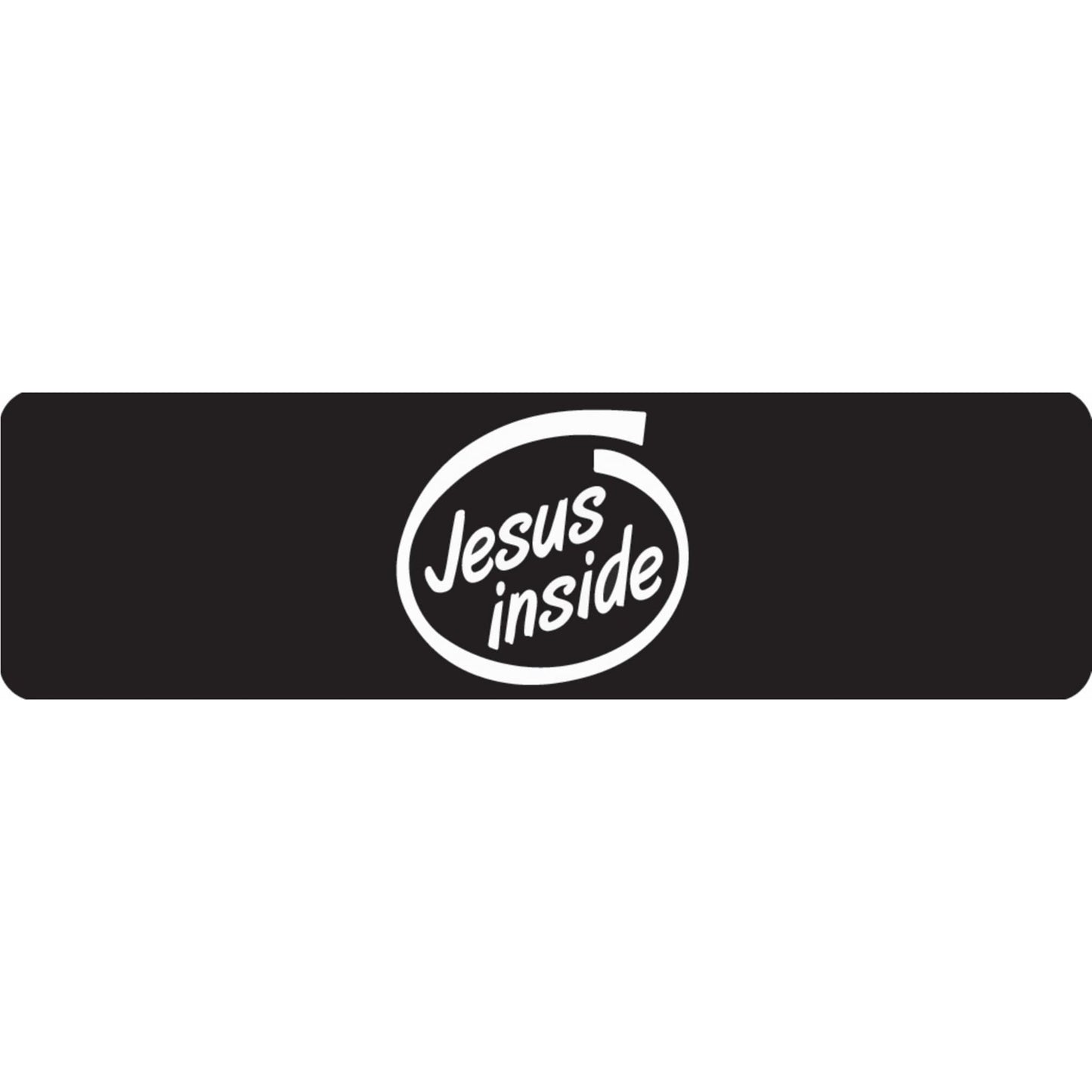 Jesus inside vinyl motorcycle helmet sticker - religious biker decal