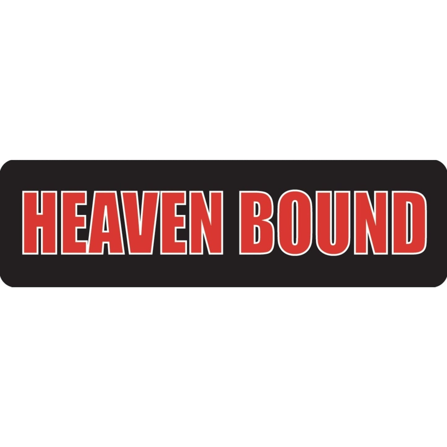 Heaven bound vinyl motorcycle helmet sticker - religious biker decal