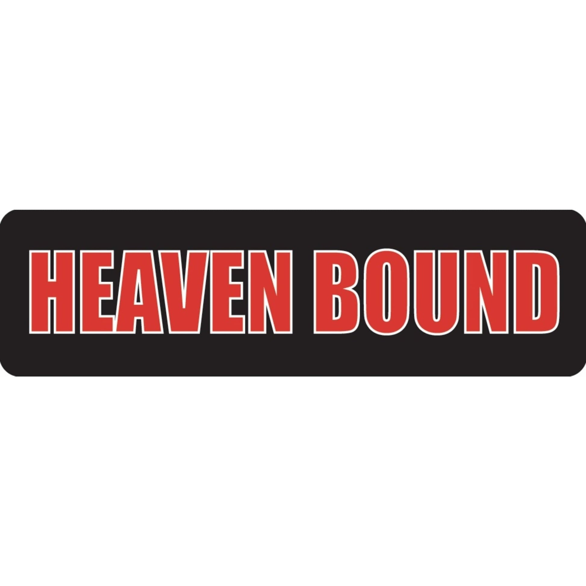 Heaven bound vinyl motorcycle helmet sticker - religious biker decal