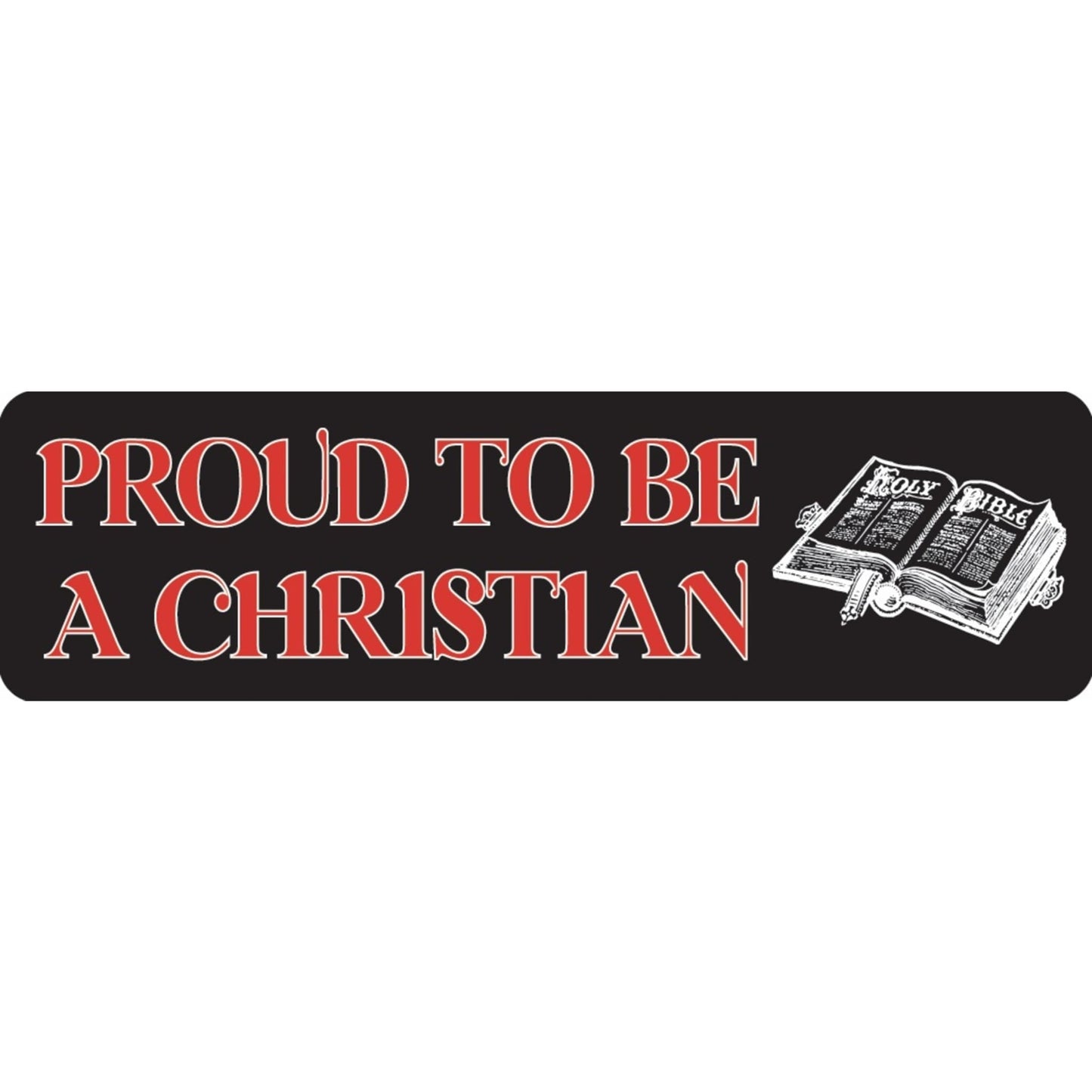 Proud to be a Christian vinyl motorcycle helmet sticker - religious biker decal