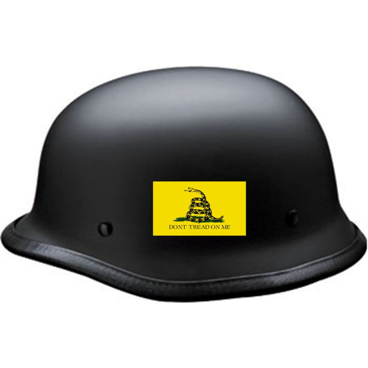 Gadsden flag vinyl motorcycle helmet sticker on a helmet - patriotic biker decal
