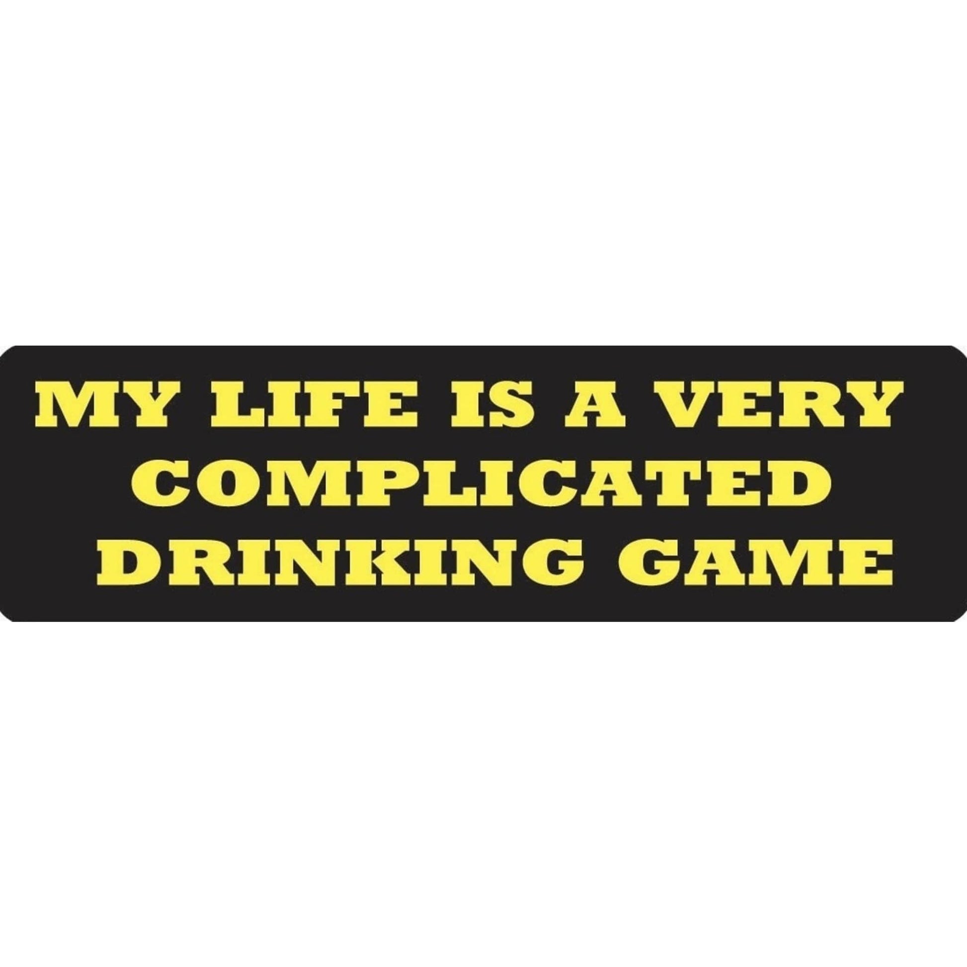 My life is a very complicated drinking game vinyl motorcycle helmet stickers - funny biker decal