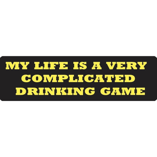 My life is a very complicated drinking game vinyl motorcycle helmet stickers - funny biker decal