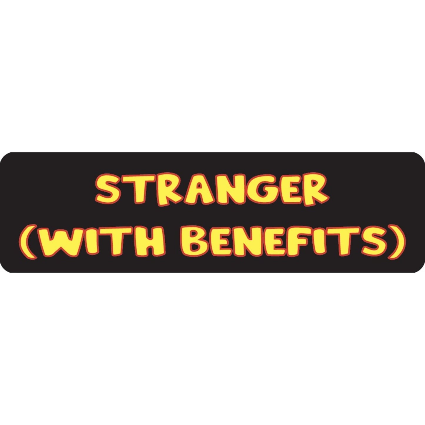 Stranger with benefits vinyl motorcycle helmet sticker - funny biker decal