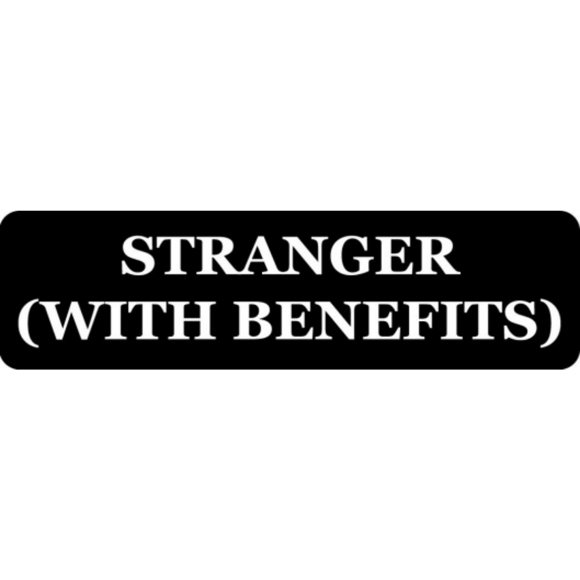 Stranger with benefits vinyl motorcycle helmet stickers - funny biker decal