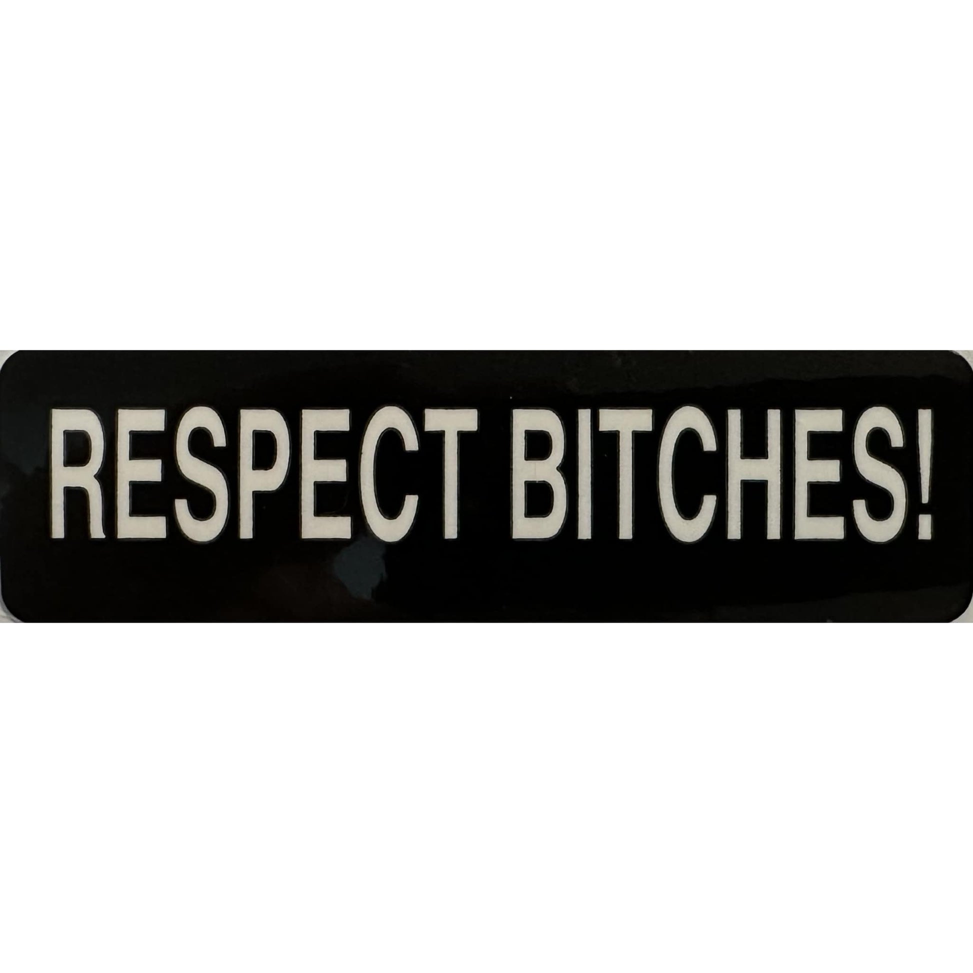 Respect bitches vinyl motorcycle helmet stickers - bold biker decal