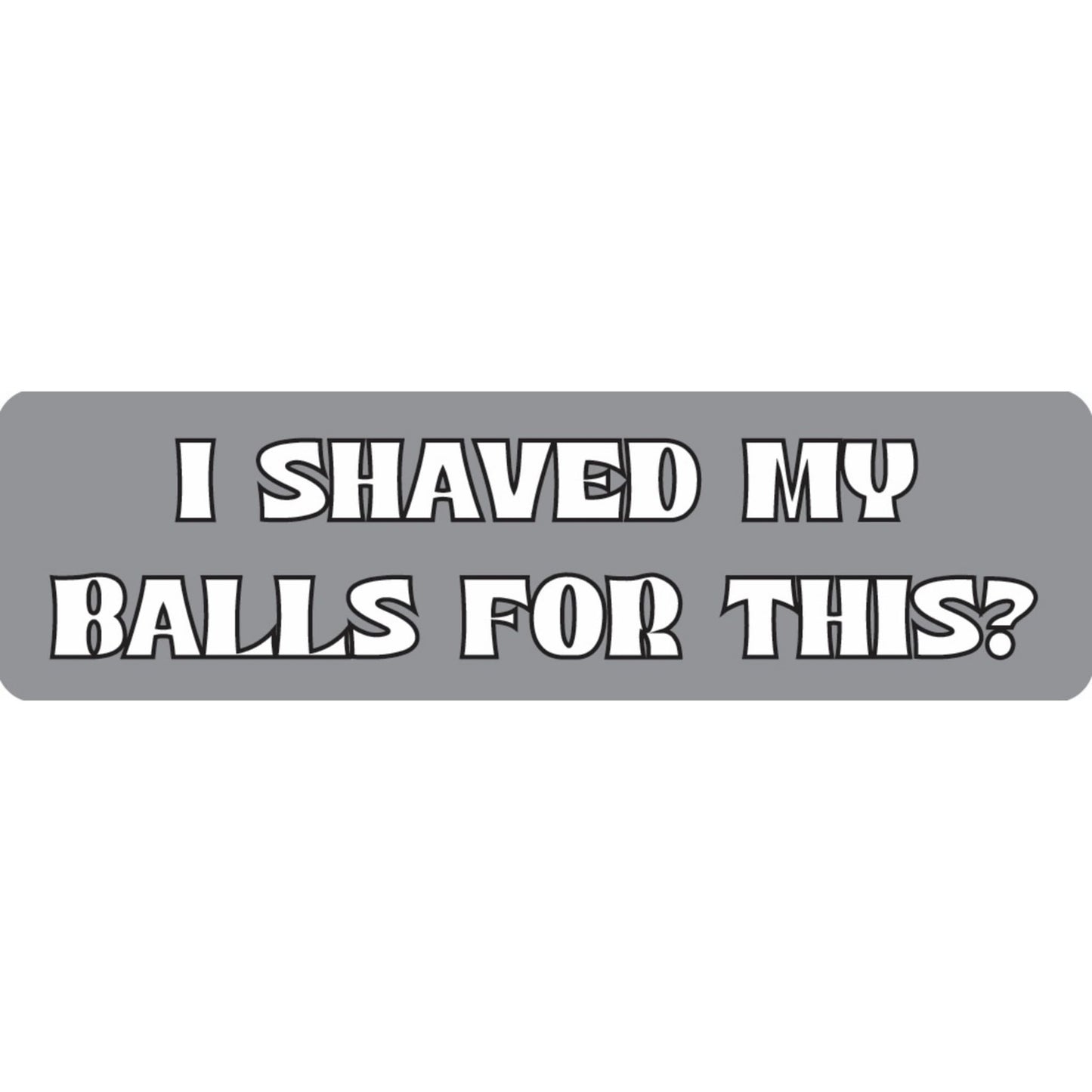 I shaved my balls for this vinyl motorcycle helmet sticker - funny biker decal