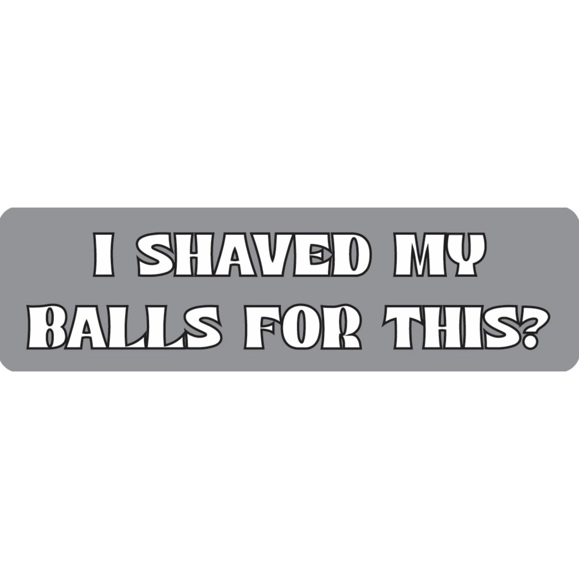 I shaved my balls for this vinyl motorcycle helmet sticker - funny biker decal