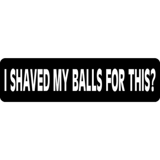 I shaved my balls for this vinyl motorcycle helmet stickers - funny biker decal