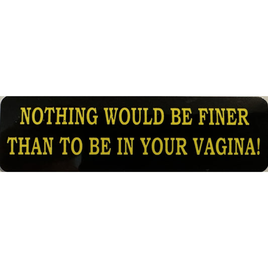 Nothing would be finer than to be in your vagina vinyl motorcycle helmet stickers - funny biker decal