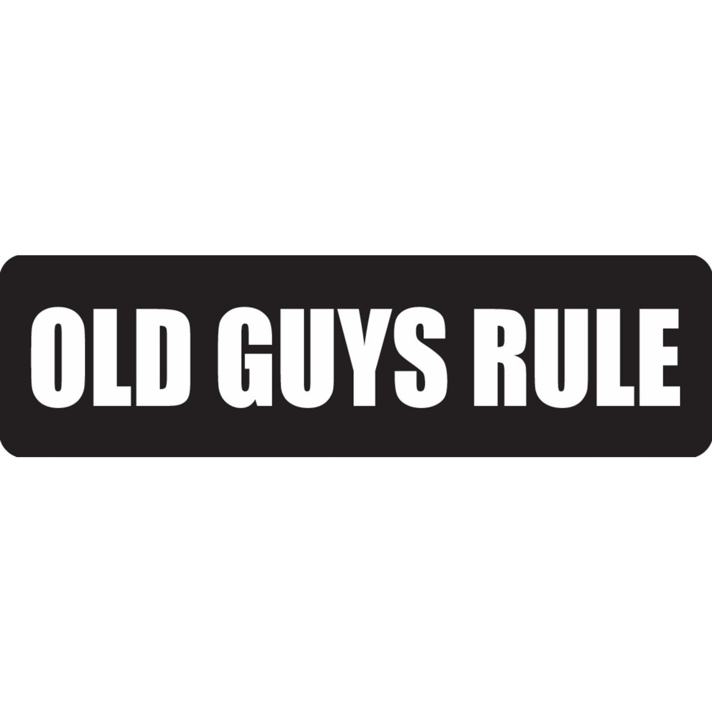 Old guys rule vinyl motorcycle helmet sticker - biker decal