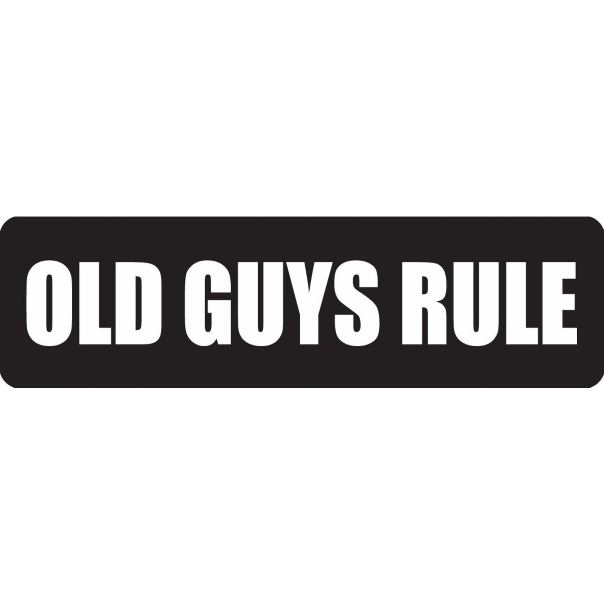 Old guys rule vinyl motorcycle helmet sticker - biker decal
