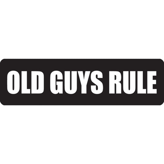Old guys rule vinyl motorcycle helmet sticker - biker decal
