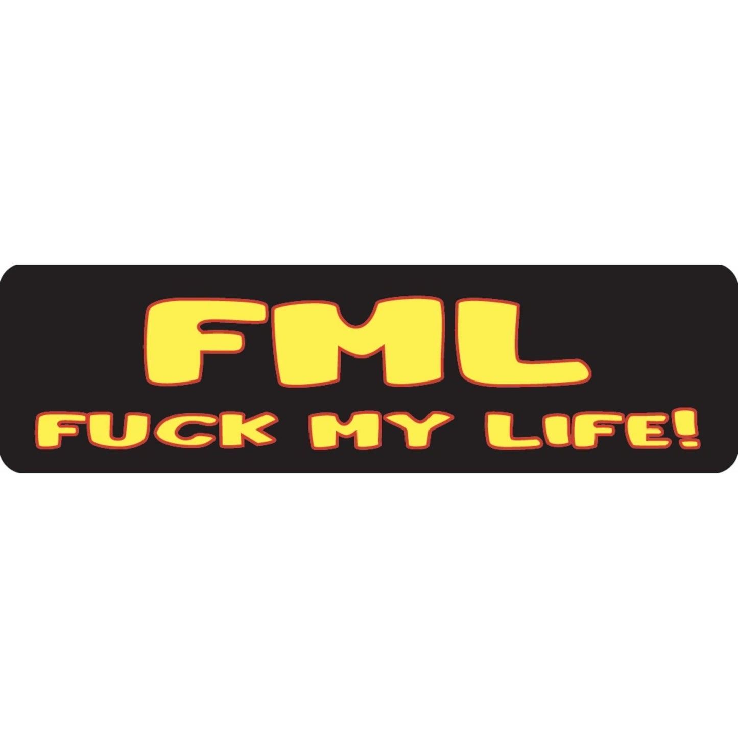 FML fuck my life vinyl motorcycle helmet sticker - funny biker decal