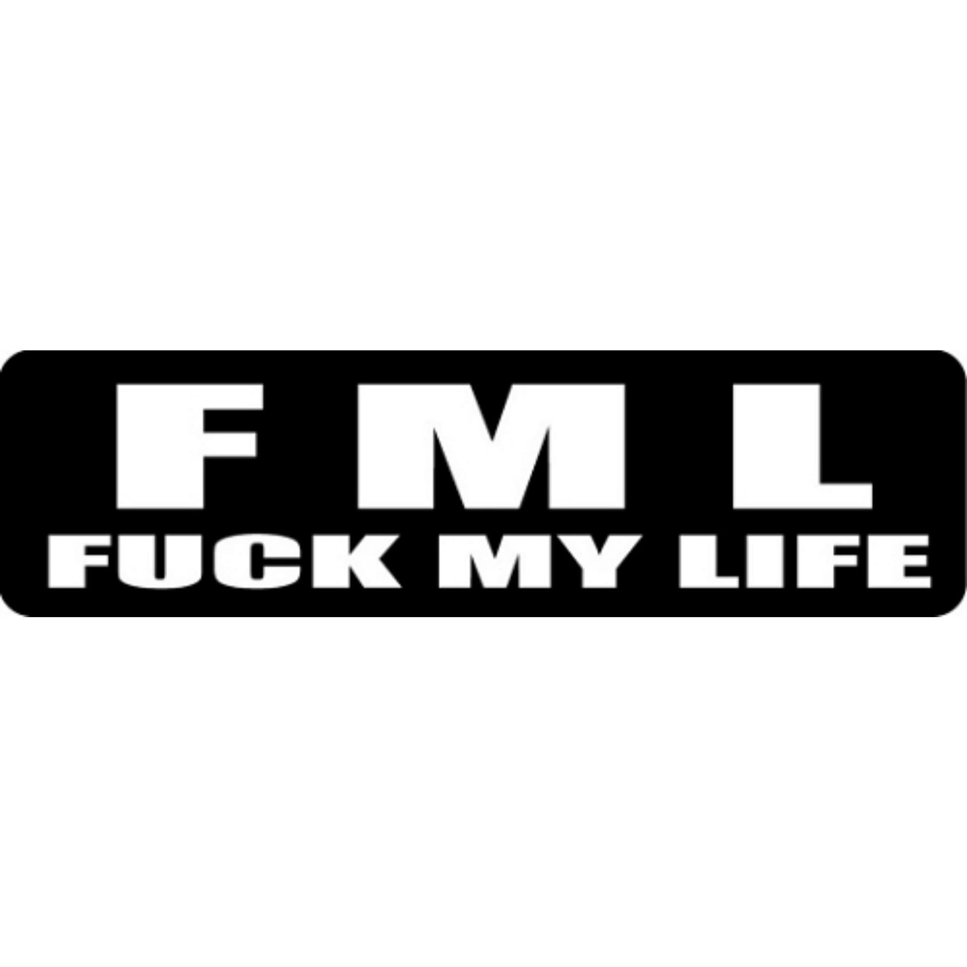 FML fuck my life vinyl motorcycle helmet stickers - funny biker decal